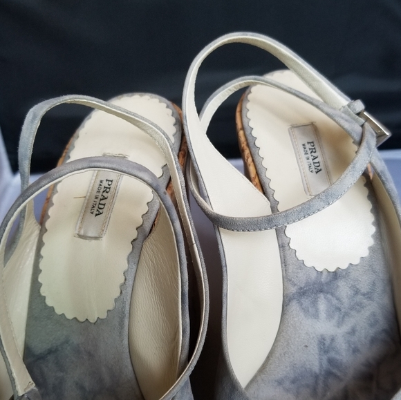 Prada wedge cork heel sandals - Picture 6 of 7